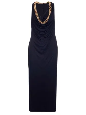 Versace Chain-Link Detailed Maxi Dress