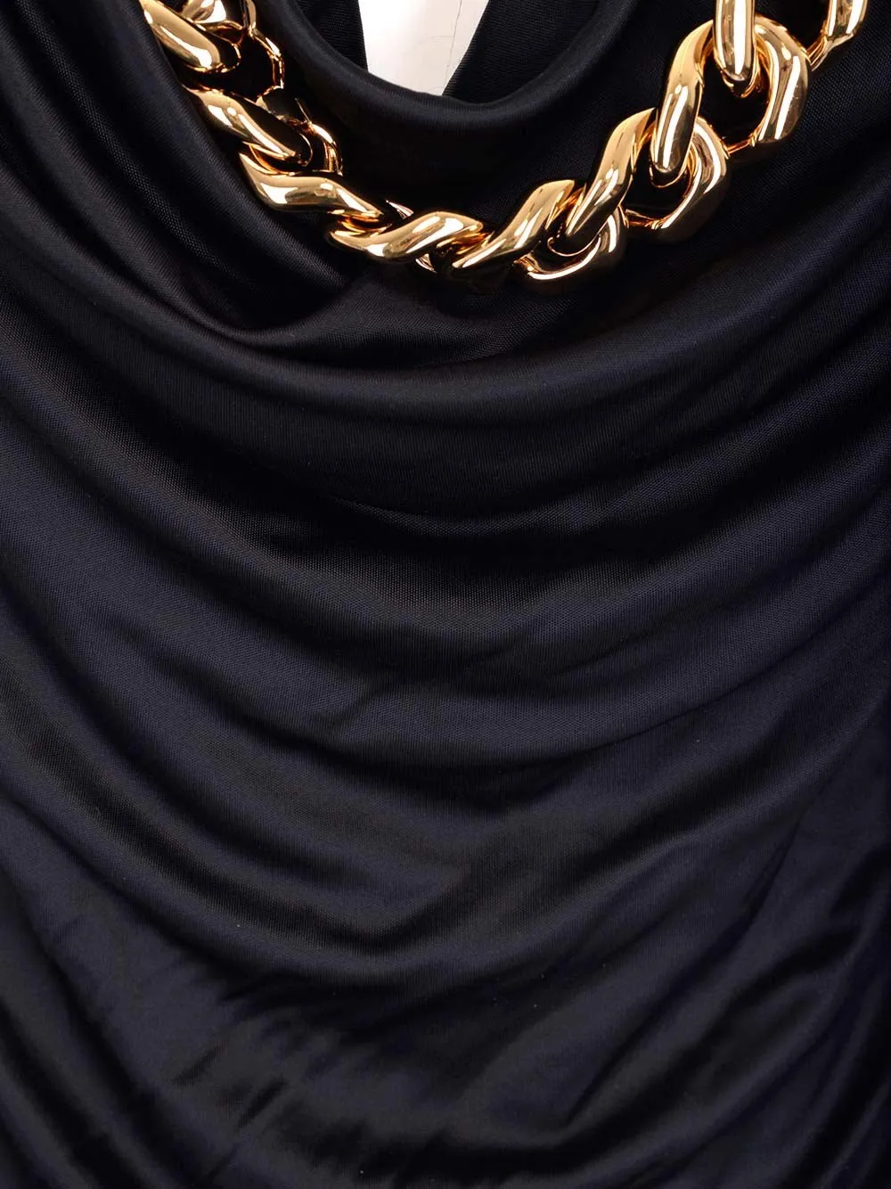 Versace Chain-Link Detailed Maxi Dress