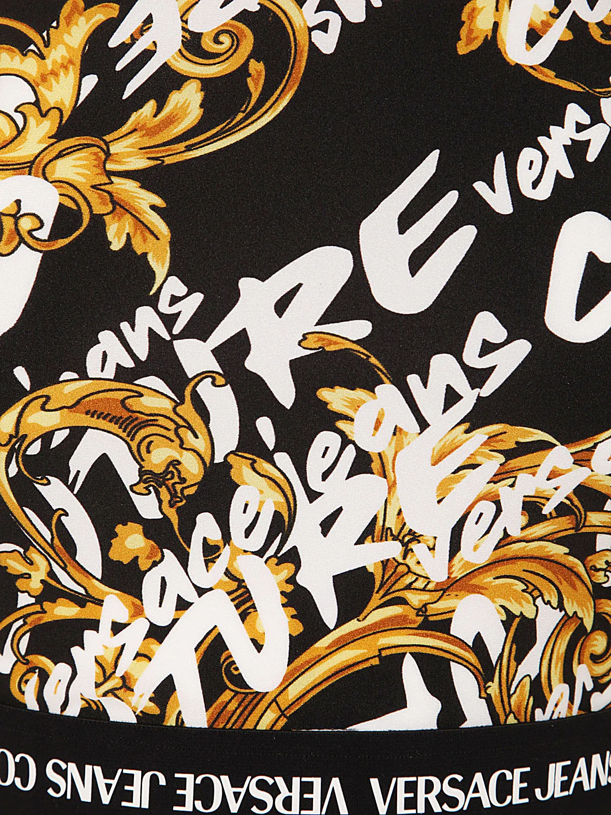 Versace Jeans Couture Graphic Printed Cropped Top