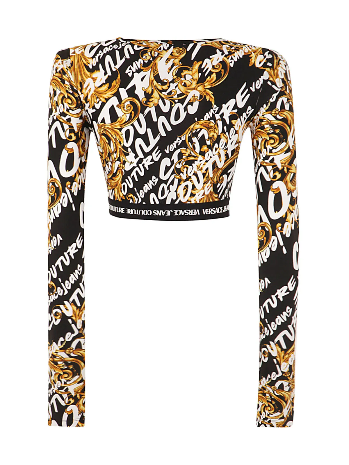 Versace Jeans Couture Graphic Printed Cropped Top