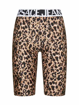 Versace Jeans Couture Leopard Printed Shorts