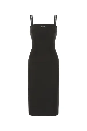 Versace Jeans Couture Logo Patch Sleeveless Dress