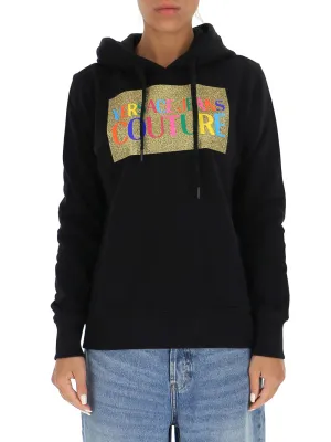 Versace Jeans Couture Logo Printed Drawstring Hoodie