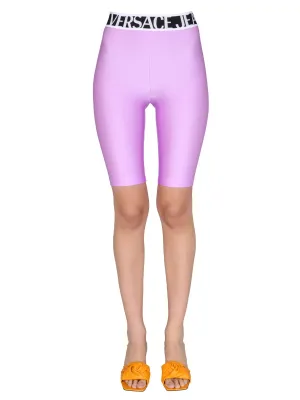 Versace Jeans Couture Logo Waistband Knee-Length Shorts