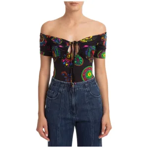 Versace Jeans Couture Printed Short-Sleeved Bodysuit