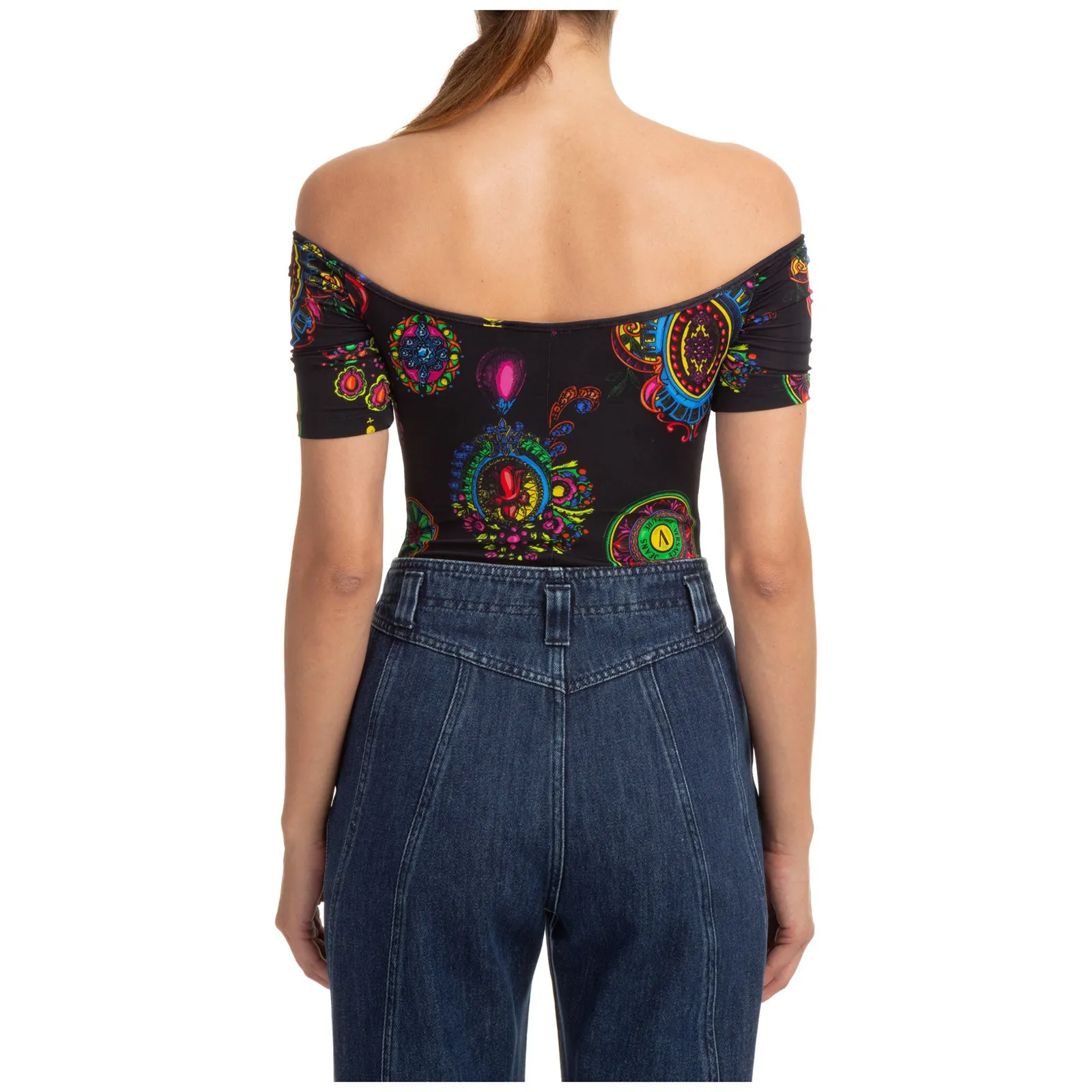 Versace Jeans Couture Printed Short-Sleeved Bodysuit