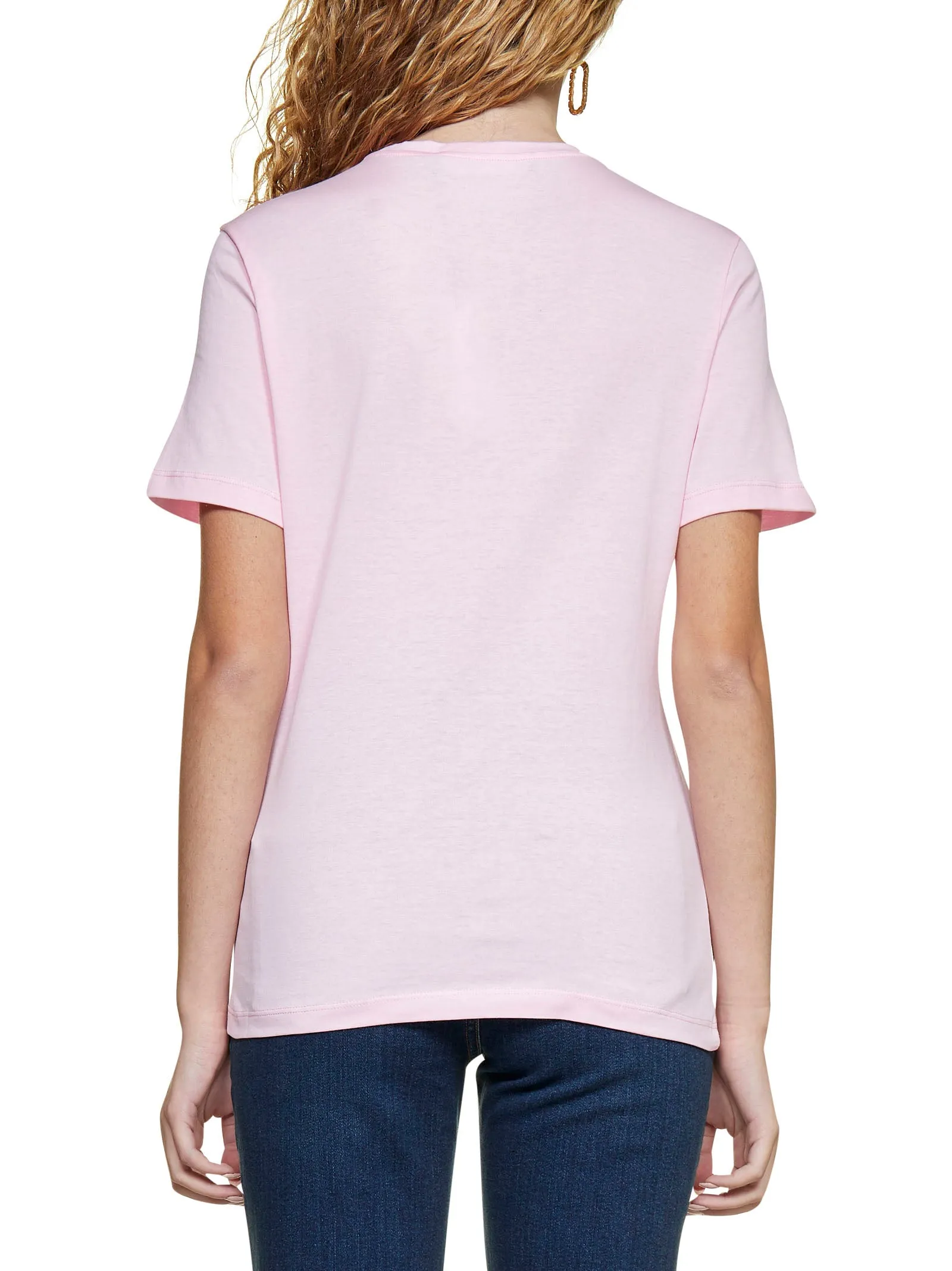 Versace Logo Embroidered Crewneck T-Shirt