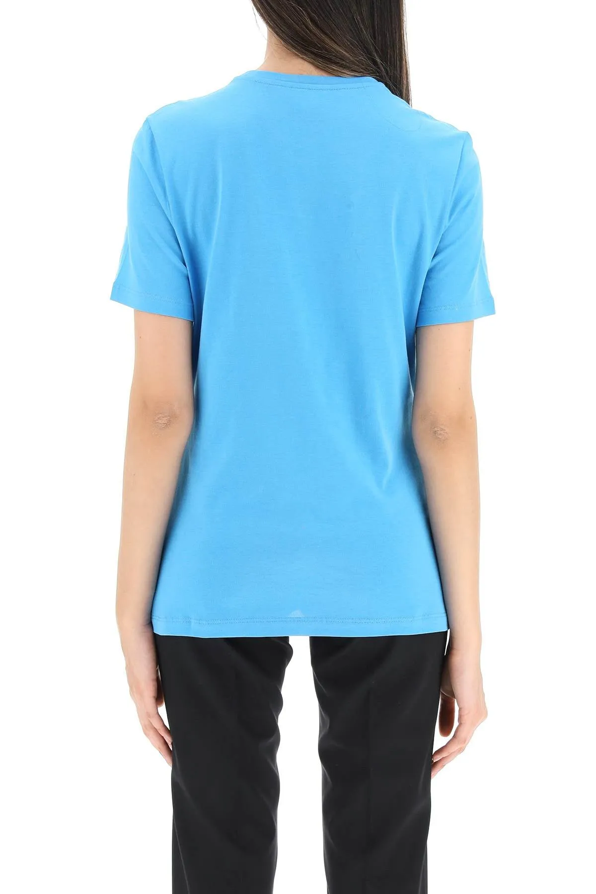 Versace Logo Embroidered Crewneck T-Shirt
