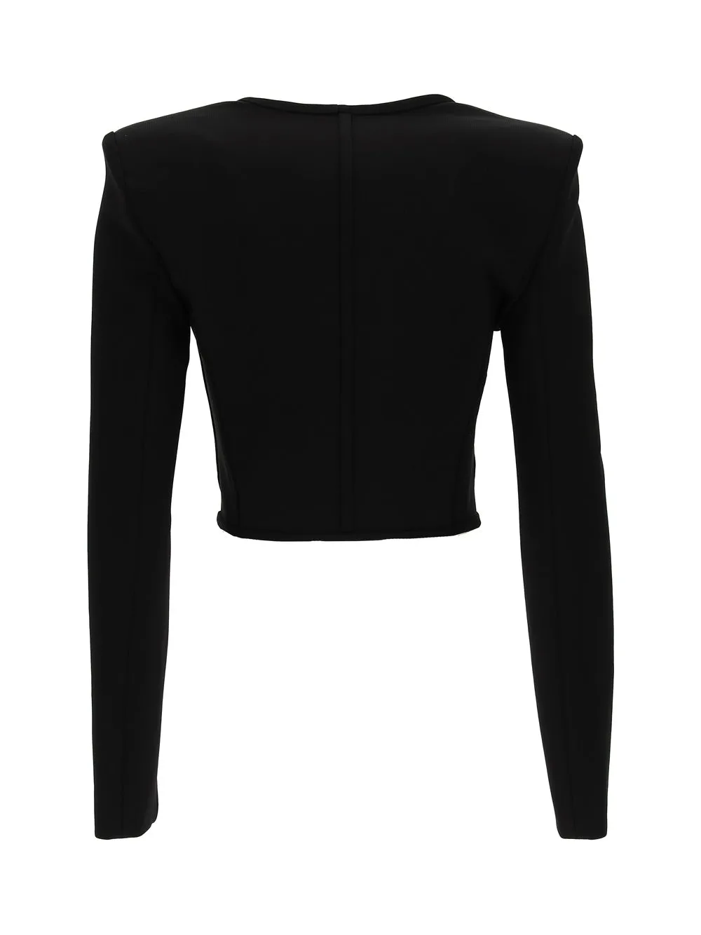 Versace Square-Neck Zipped Cropped Top