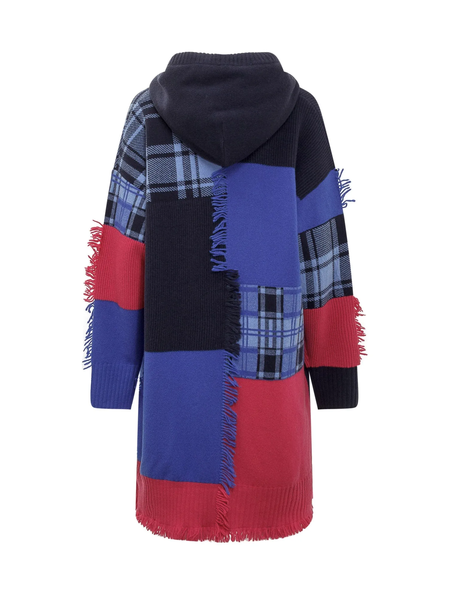 Versace Tartan Patterned Knitted Jacket