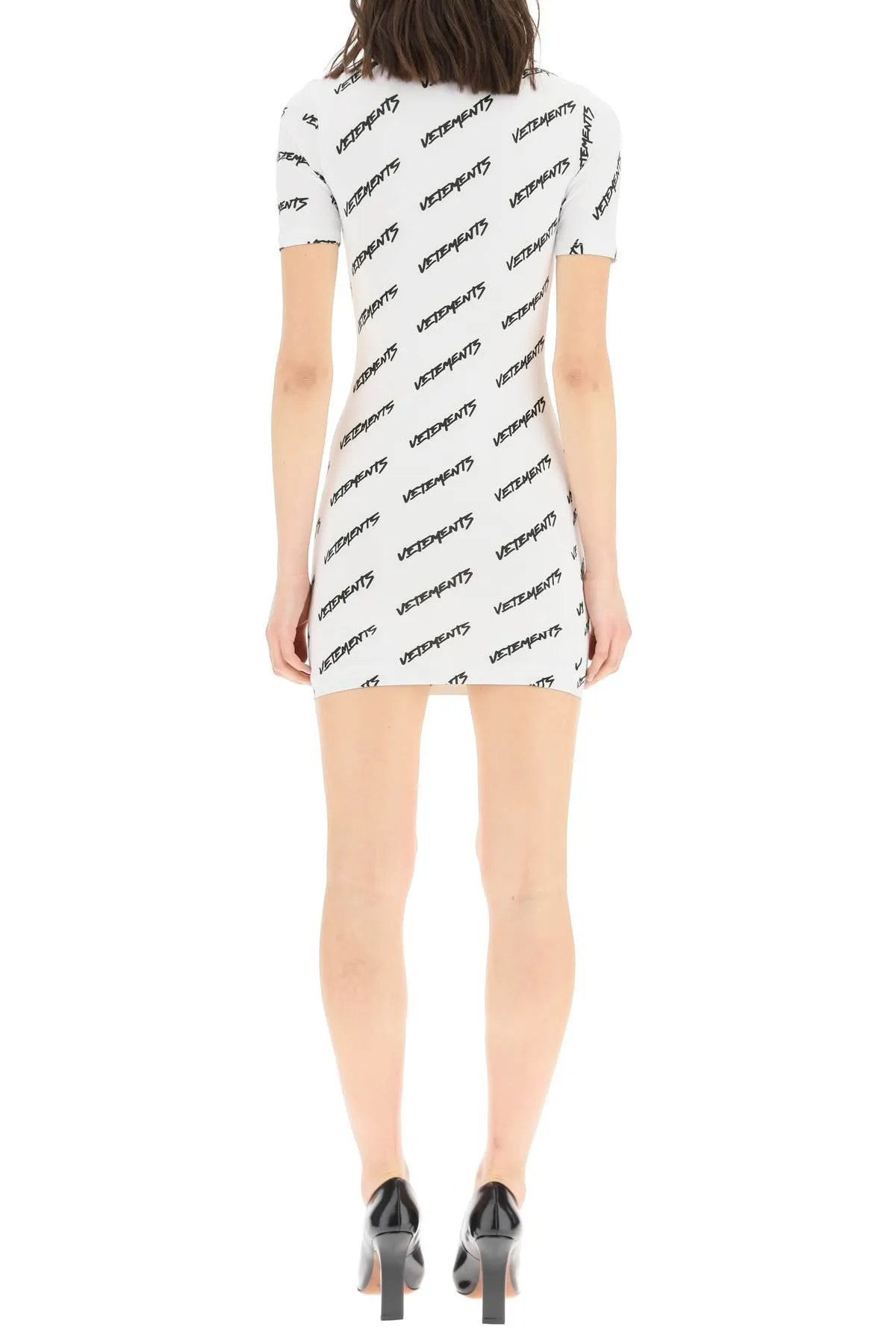 Vetements All-Over Logo Printed Mini Dress