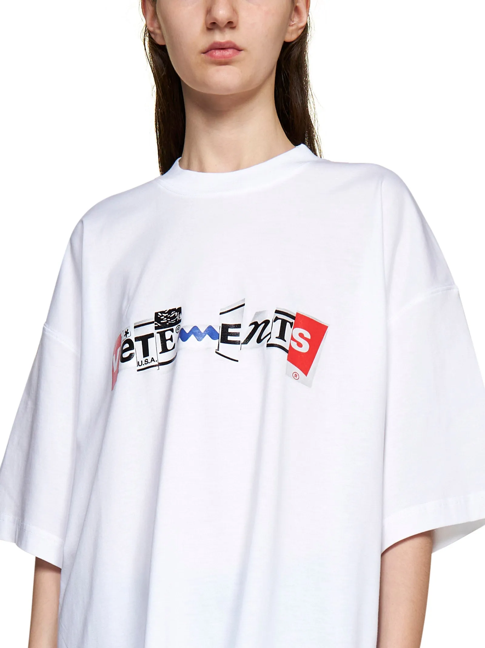 Vetements Logo Printed Crewneck T-Shirt