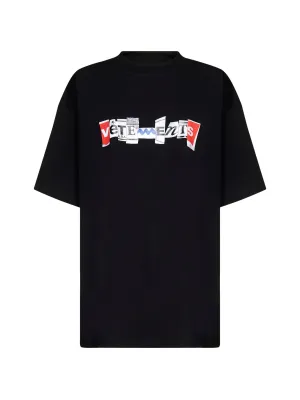 Vetements Logo Printed Crewneck T-Shirt