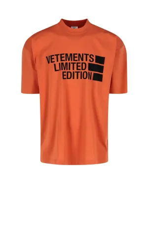 Vetements Logo Printed Crewneck T-Shirt