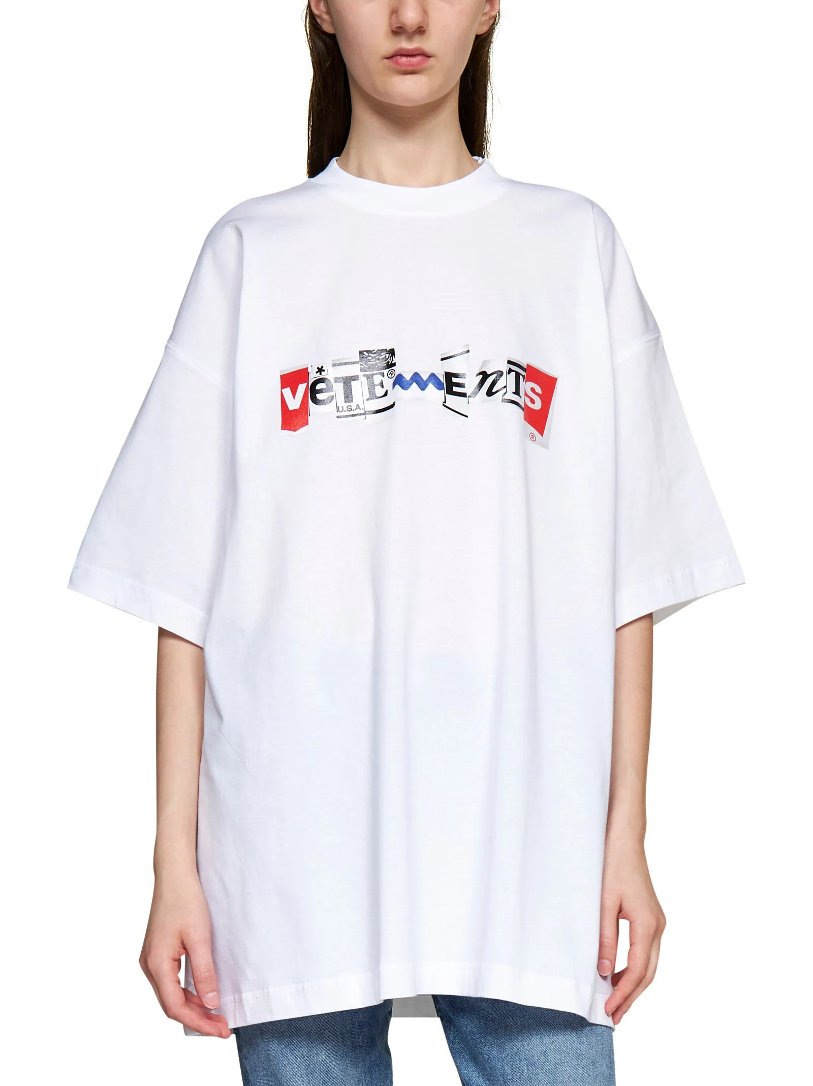 Vetements Logo Printed Crewneck T-Shirt