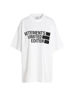 Vetements Logo Printed Crewneck T-Shirt