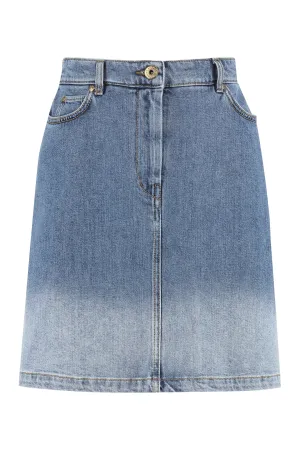 Weekend Max Mara Faded-Dye Effect Denim Mini Skirt