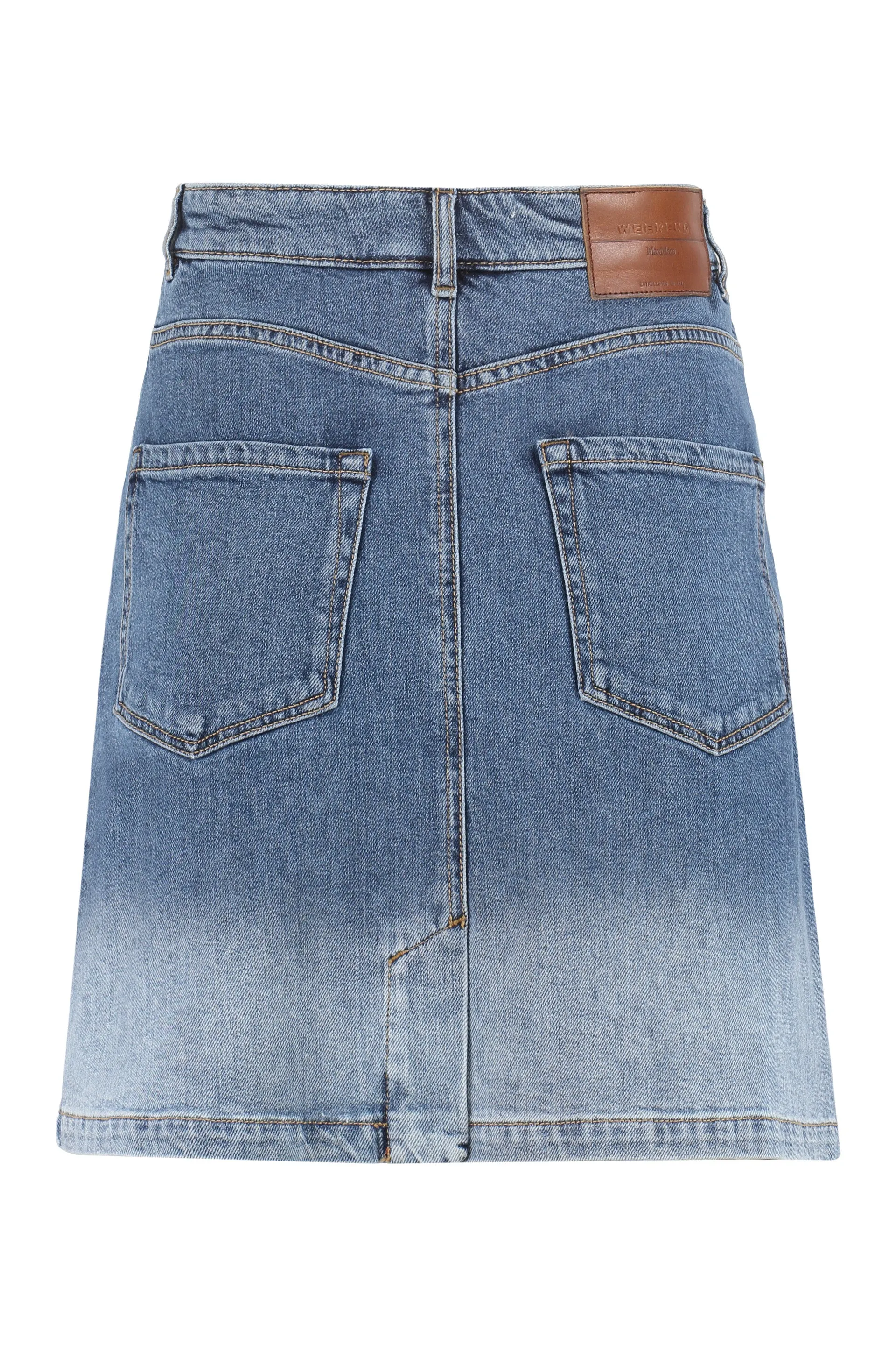 Weekend Max Mara Faded-Dye Effect Denim Mini Skirt