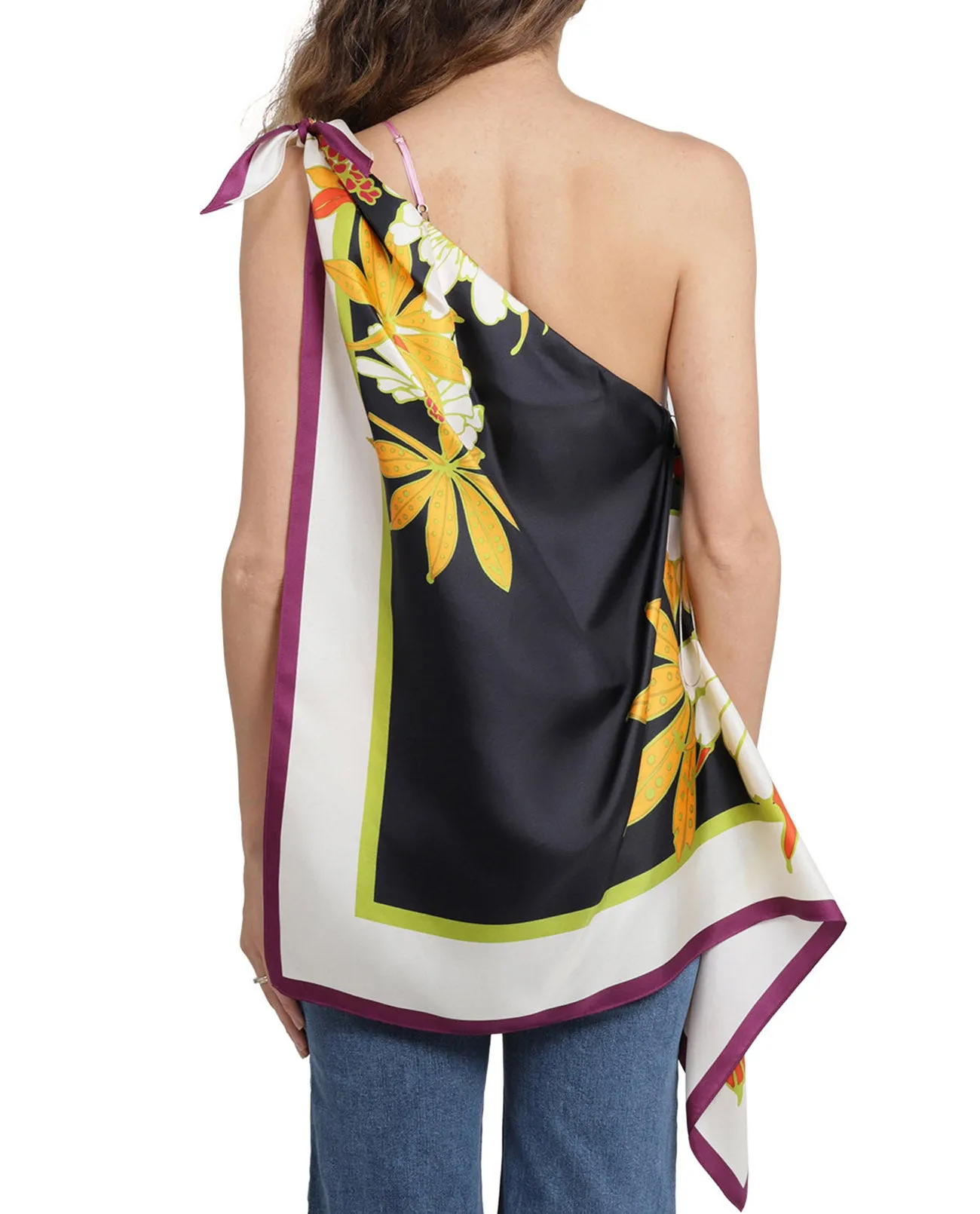Weekend Max Mara Floral Print Asymmetric Top
