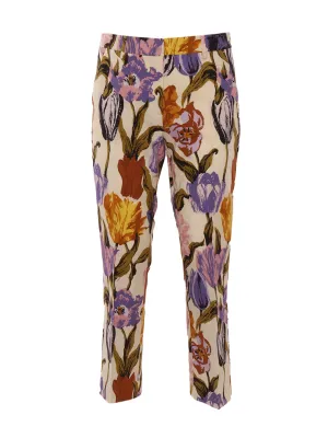 Weekend Max Mara Floral Printed Cigarette Trousers