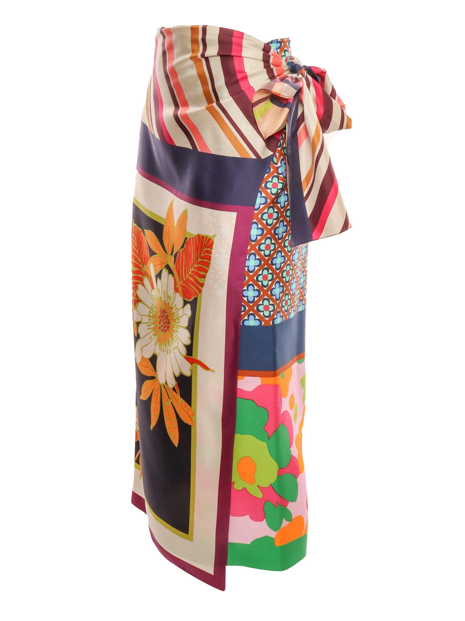 Weekend Max Mara Floral Printed Midi Twill Skirt