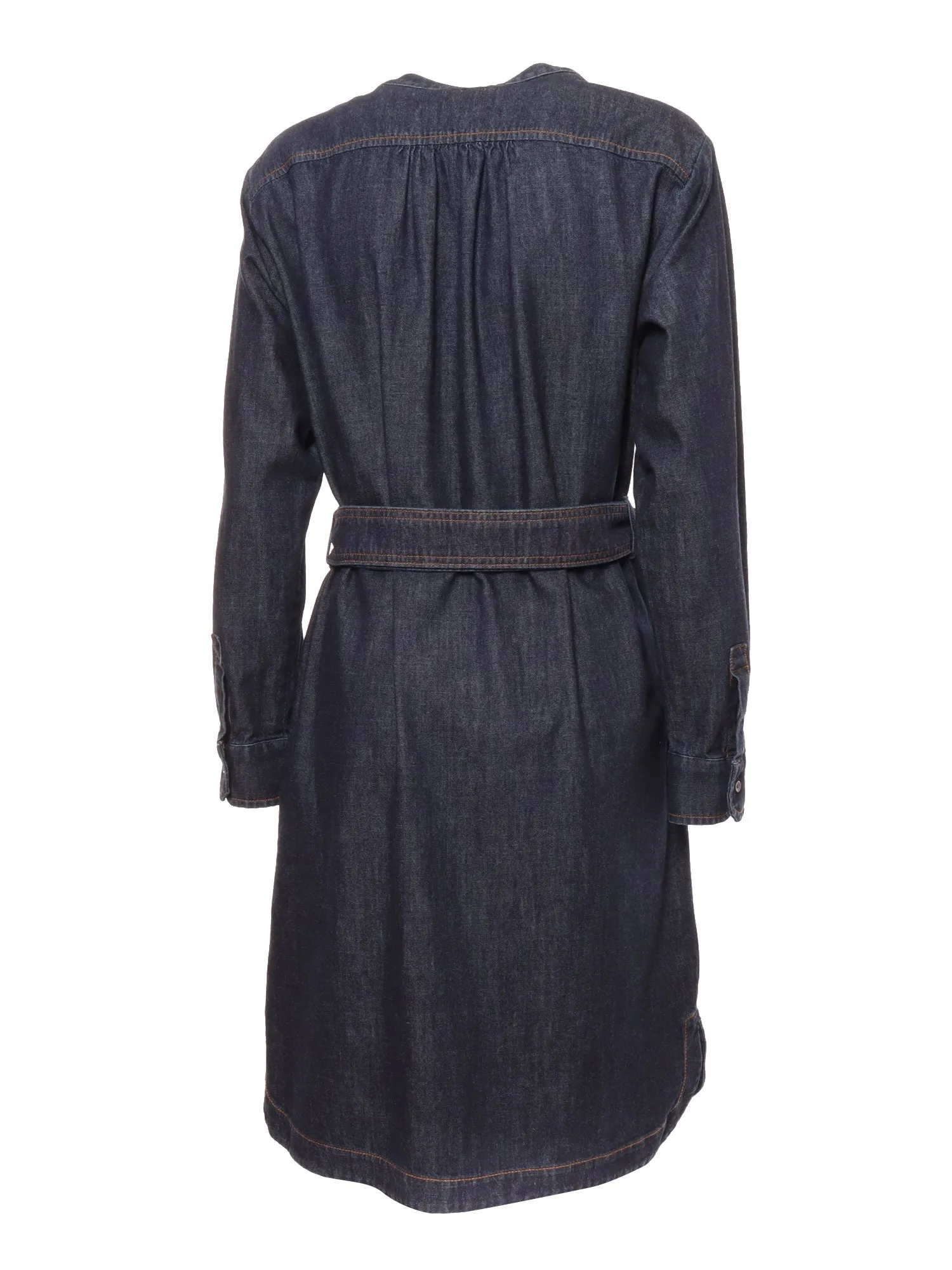 Weekend Max Mara Flounced Detailed Mini Denim Dress