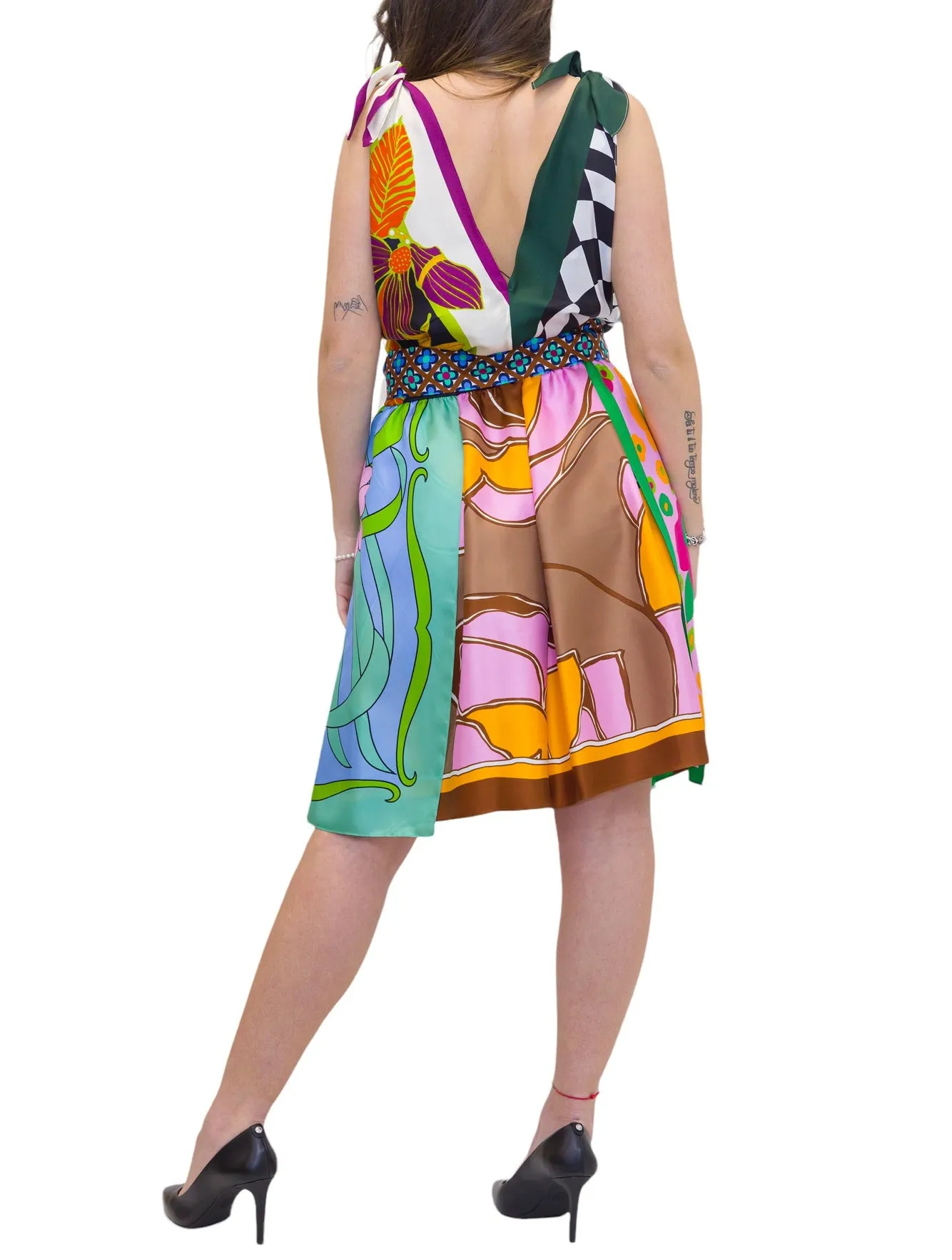 Weekend Max Mara Sleeveless Patchwork Printed Mini Dress