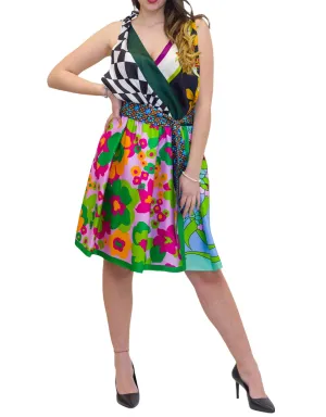 Weekend Max Mara Sleeveless Patchwork Printed Mini Dress