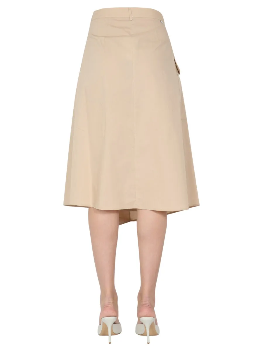 Woolrich Asymmetric Midi Skirt