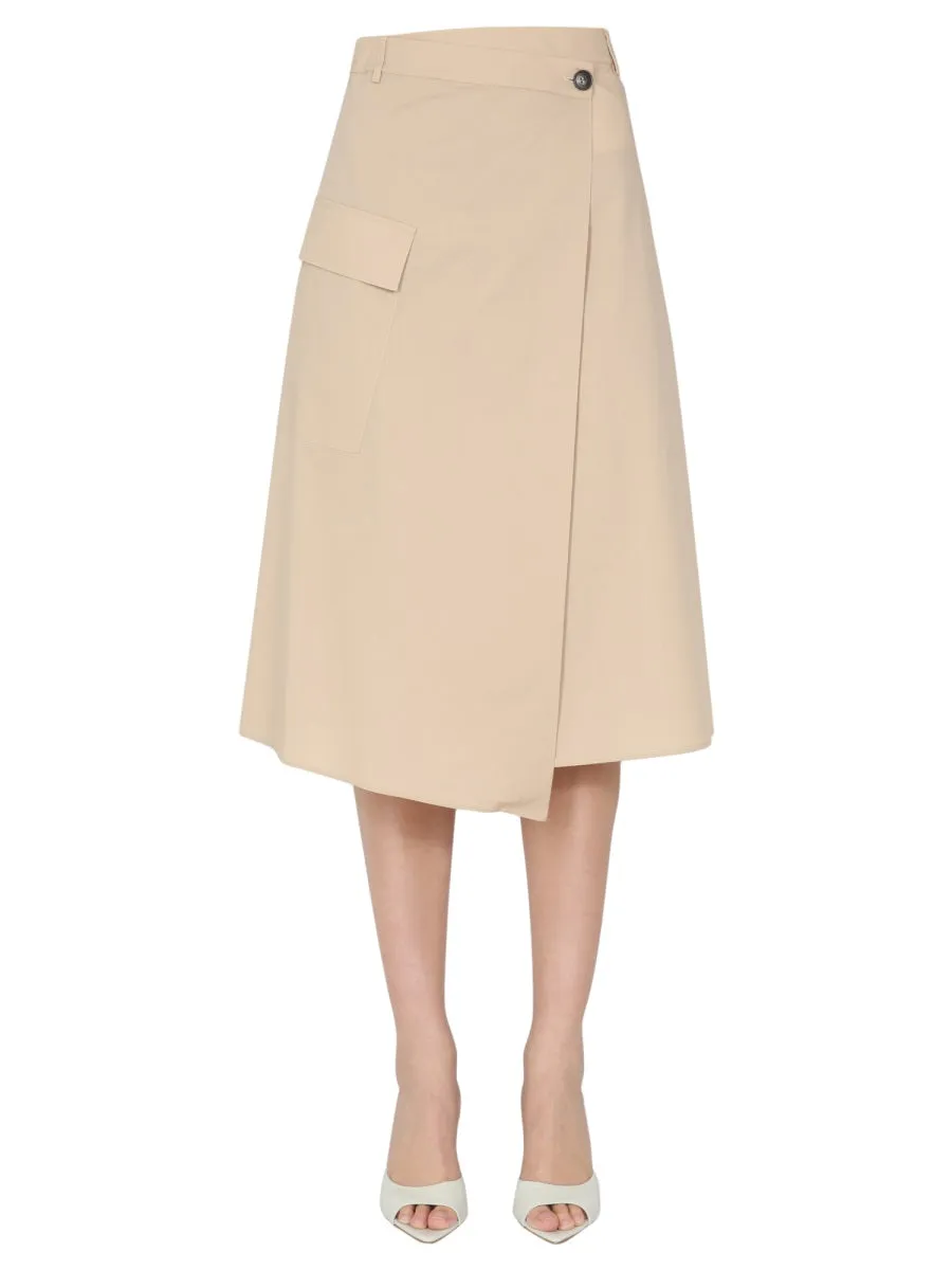Woolrich Asymmetric Midi Skirt