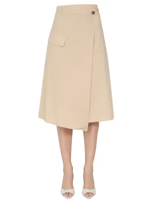 Woolrich Asymmetric Midi Skirt