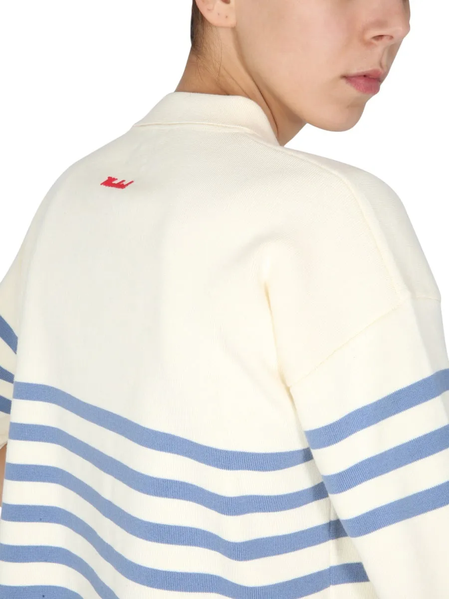 WoolrichStriped Polo Neck Top