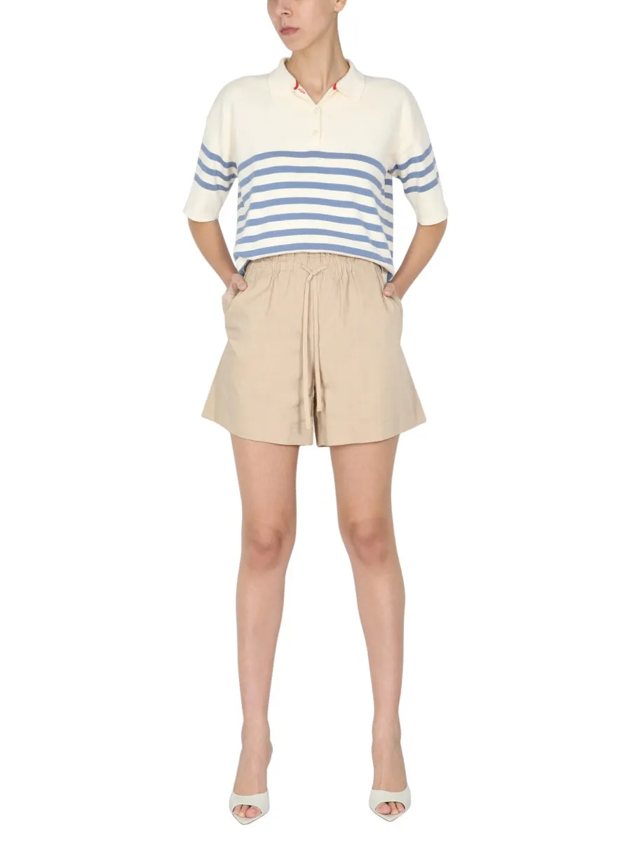 WoolrichStriped Polo Neck Top