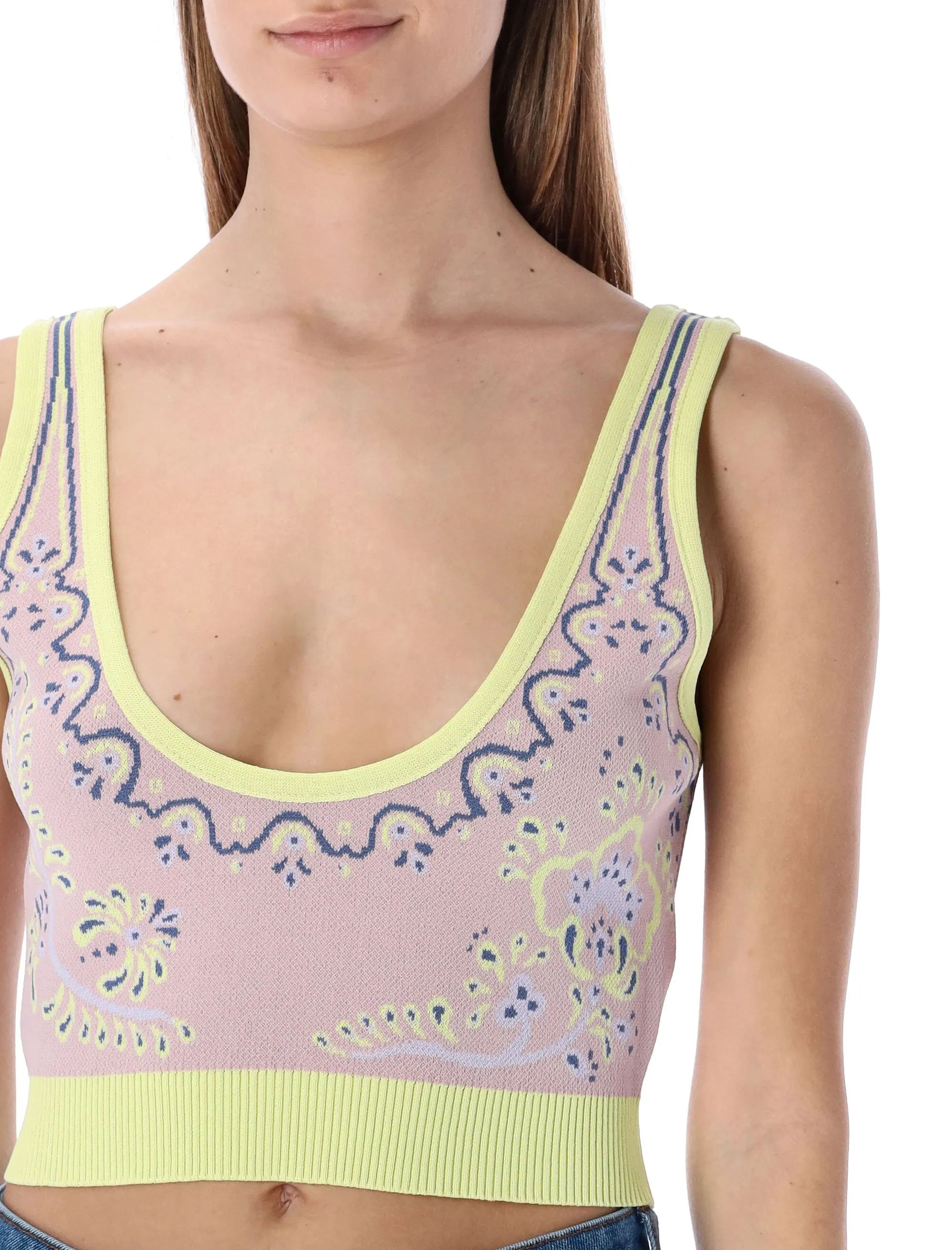 Y/Project Jacquard Cropped Knit Bralette