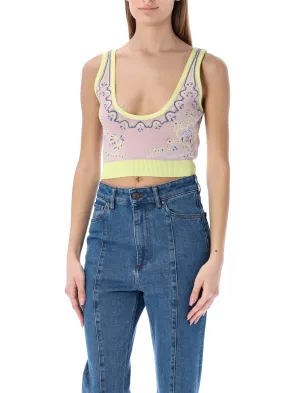 Y/Project Jacquard Cropped Knit Bralette