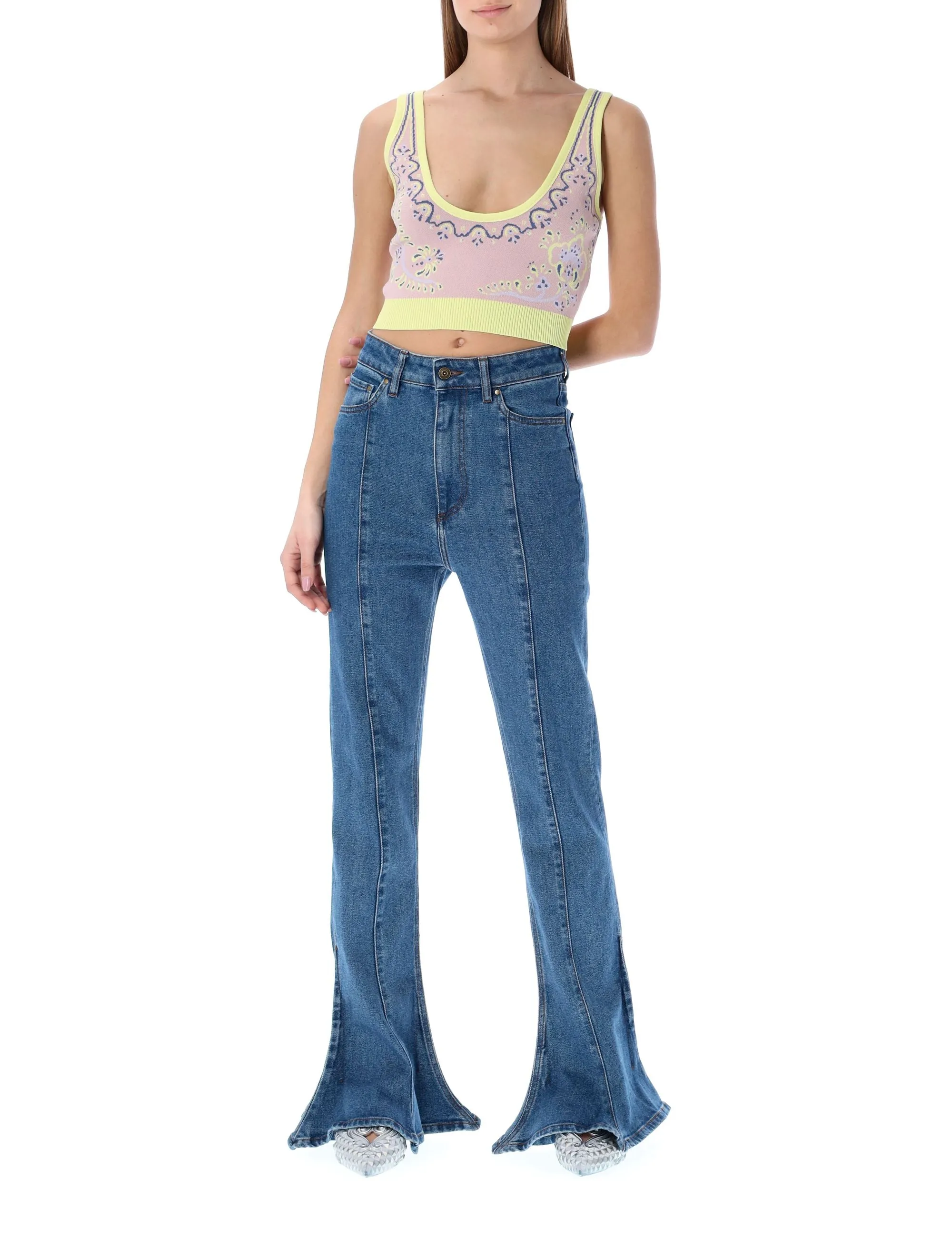 Y/Project Jacquard Cropped Knit Bralette