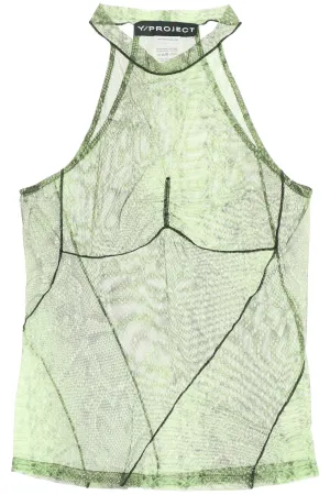 Y/Project Python Printed Halter-Neck Top