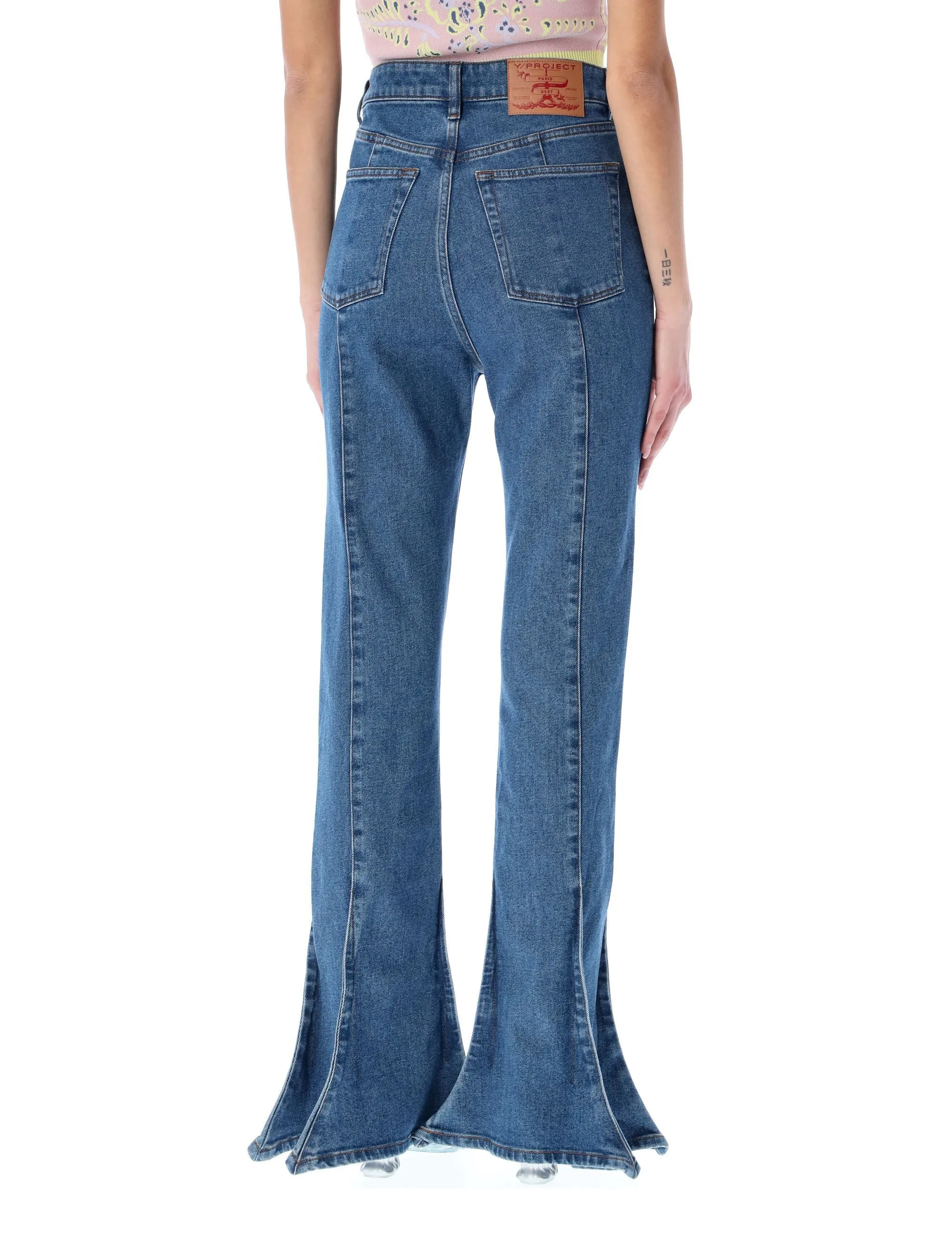 Y/Project Trumpet High Waist Slim-Cut Jeans