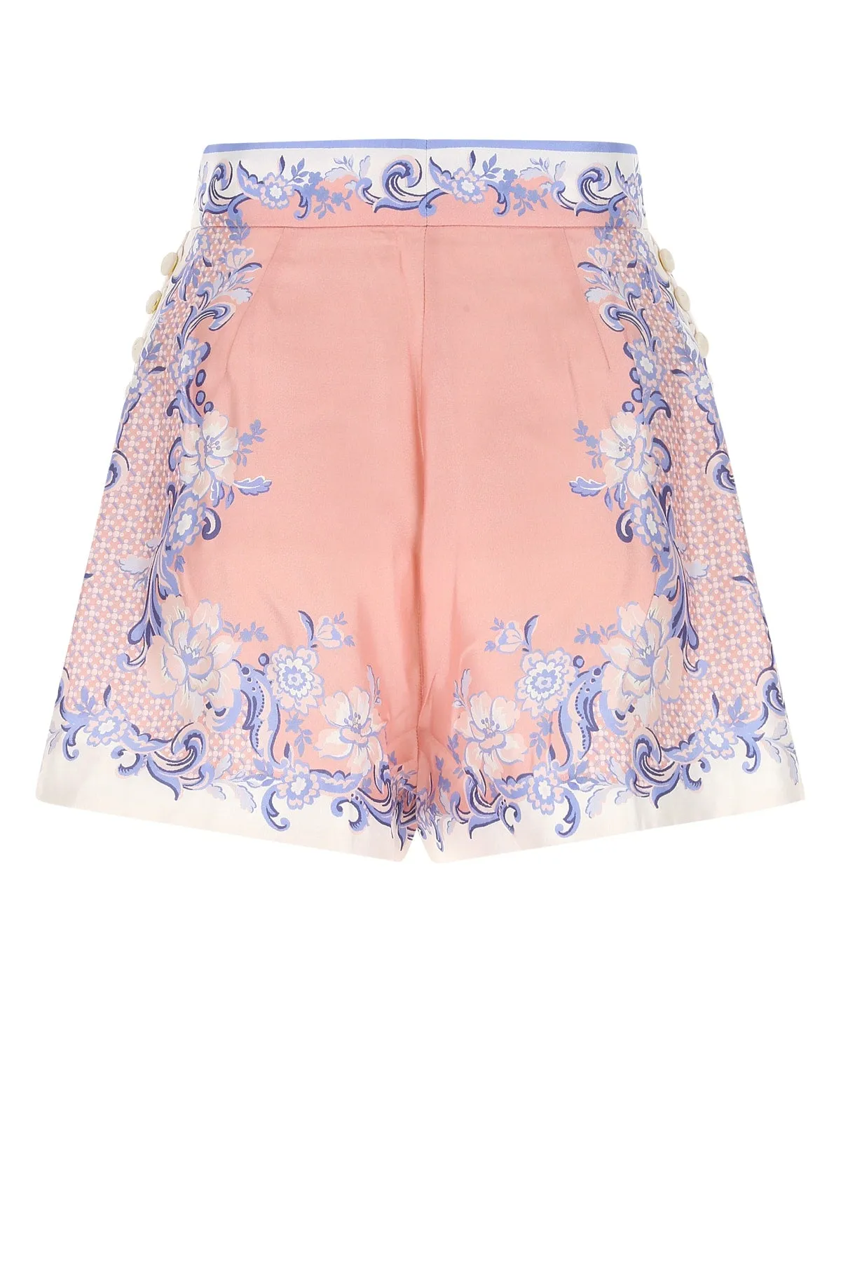 Zimmermann Postcard Baroque-Pattern Printed Shorts