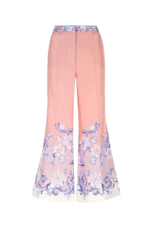 Zimmermann Postcard Graphic-Printed Flared Pants