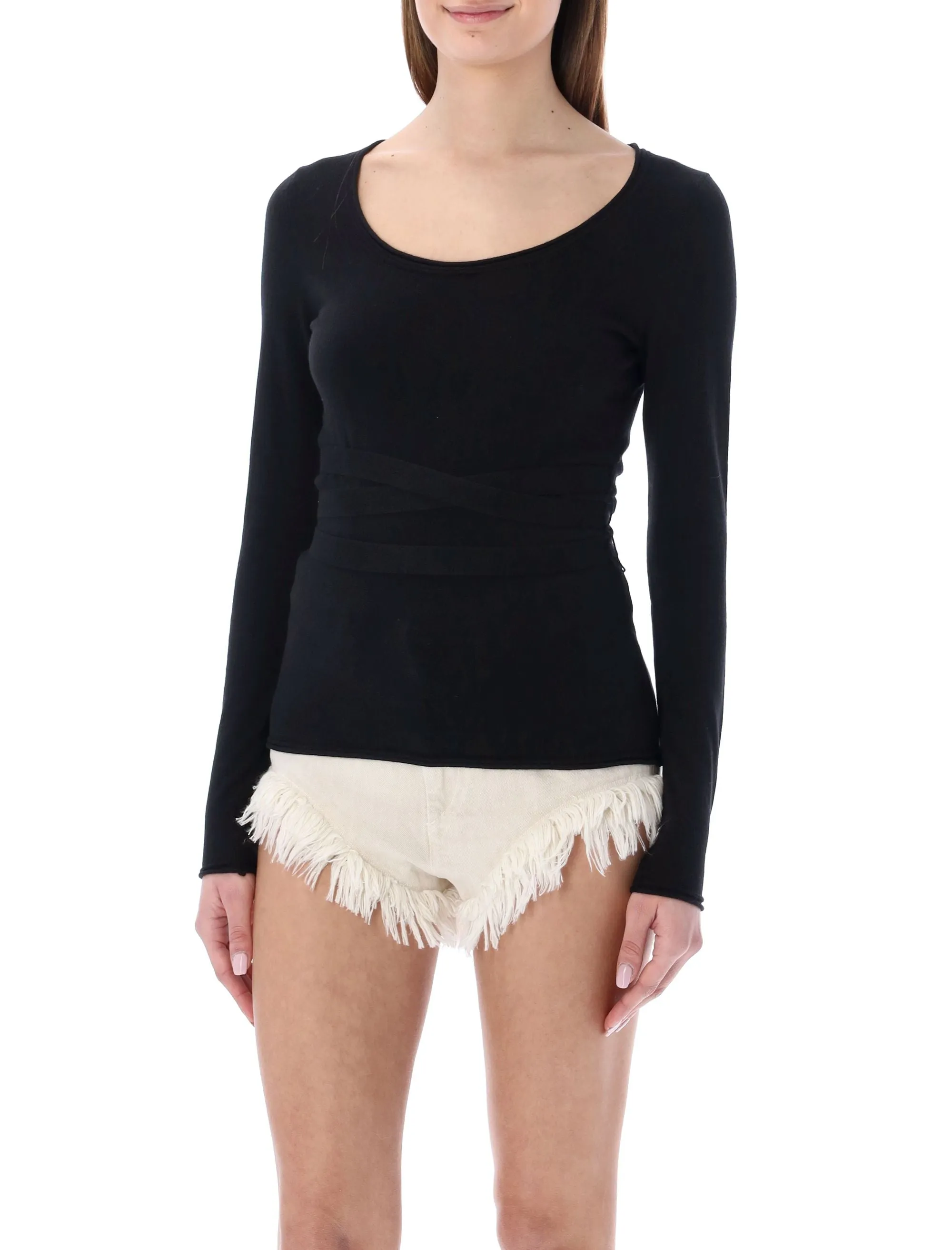 Zimmermann Tie-Detailed Scoop-Neck T-Shirt